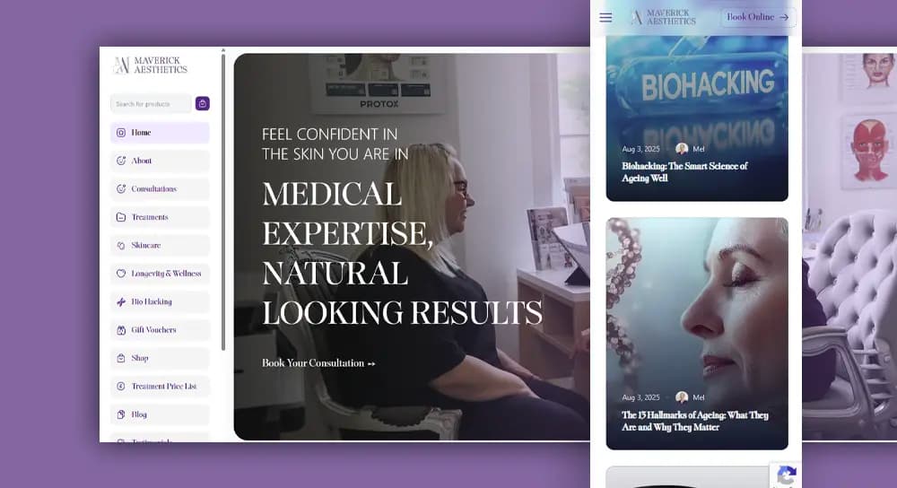 Beauty industry nail salon website made for a Torquay / Torbay based business